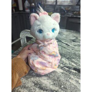 Disney Babies Aristocats 11" Plush Marie Pink Blanket Pouch White Kitten Swaddle